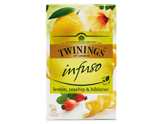 Twinings 영국 트와이닝 레몬, 로즈힙 &amp; 히비스커스 - 티백 20개입