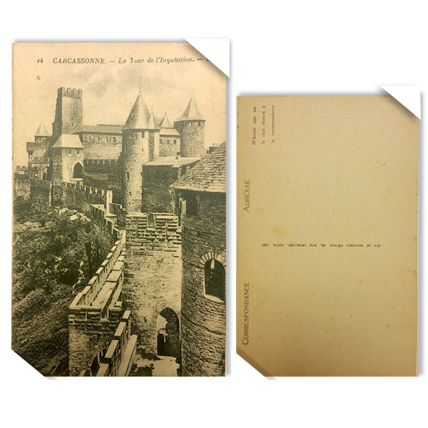 프랑스 빈티지 오래된 옛날 엽서 - 성곽(뒷면 공백)