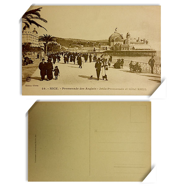 프랑스 빈티지 오래된 옛날 엽서 - 거리의사람들(뒷면 공백)