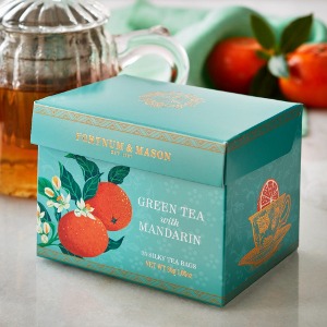 포트넘앤메이슨 그린티 위드 만다린 티백 25개입 Green Tea with Mandarin, 15 Silky Tea Bags, 30g